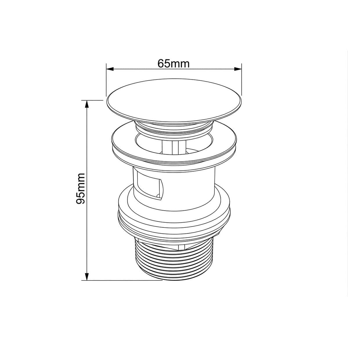Roca Basin Waste Roca Click-Clack 65mm Slotted Basin Waste