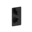 Crosswater Concealed Shower Valve Matt Black Crosswater Drift 2 Outlet, 2 Handle Vertical Concealed Shower Valve