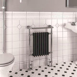 Eastbrook Electric Only Eastbrook Isbourne Straight Vertical Traditional Radiator in Matt Black