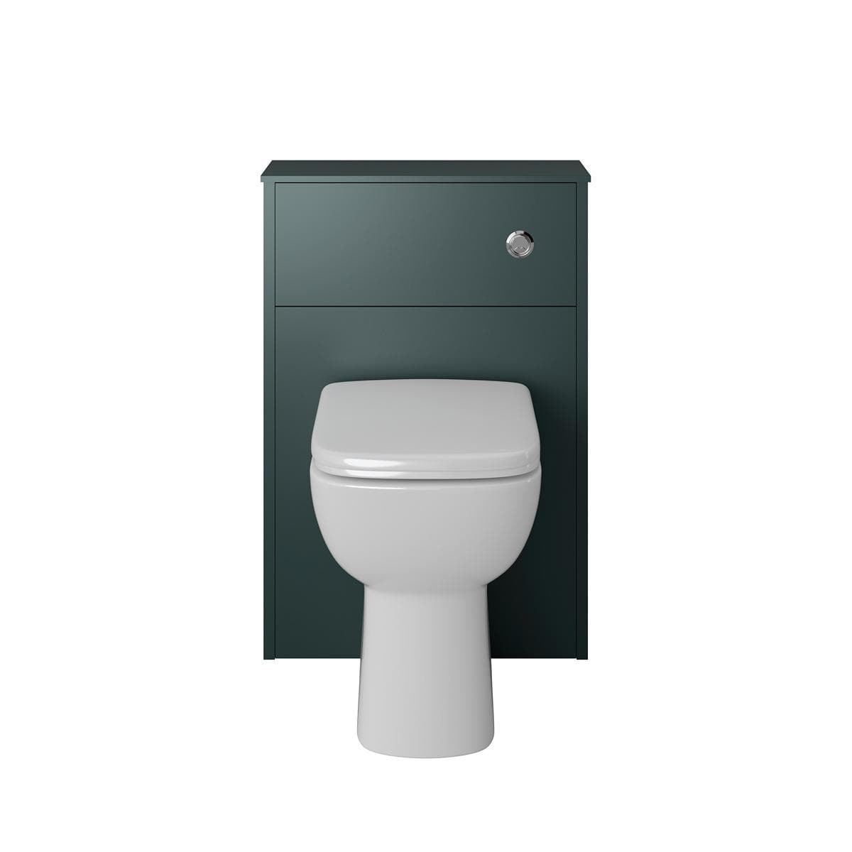Heritage Back To Wall Toilet Classic Green Heritage Lynton 550mm WC Unit, Cistern, Clinton Back to Wall Toilet and Soft Close Seat Bundle