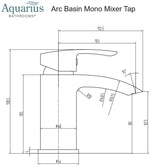Aquarius Mono Basin Tap Aquarius Arc Mono Basin Mixer Tap with Waste