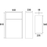 Heritage Back To Wall Toilet Heritage Lynton 550mm WC Unit, Cistern, Clinton Back to Wall Toilet and Soft Close Seat Bundle