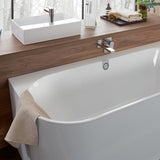 Villeroy & Boch Back To Wall Freestanding Bath Villeroy & Boch Oberon 2.0 Quaryl Back to Wall Double Ended Bath, 1800 x 800mm