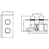 Imex Concealed Shower Set Imex Bloque Single Outlet Concealed Shower Valve Set with Riser Kit