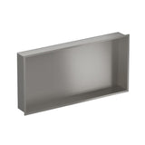 Croswwater Shower Niche Brushed Stainless Steel Crosswater Square Shower Niche - 610 x 305 x 80mm for Stud Walls