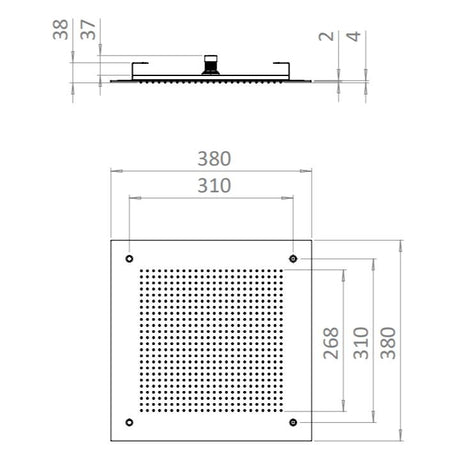 UK Bathroom Store Concealed Shower Set Crosswater Module Plus Push Shower Set 7 - 2 Outlet Tranquil Recessed Shower Head and Pencil Handset