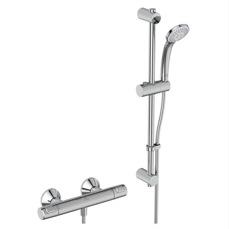 Ideal Standard Exposed Shower Set Ideal Standard Ceratherm T25 Exposed Thermostatic Shower Valve Set with Adjustable Riser and Handset in Chrome