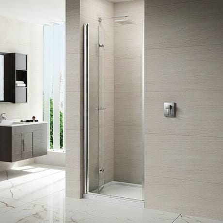 Merlyn Bi-Fold Shower Door Merlyn 8 Series Frameless Hinged Bifold Door