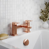 Aquarius Bathrooms Bath Mixer Brushed Bronze Aquarius Tetra 2-Hole Deck Mounted Bath Mixer Tap