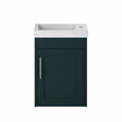 Heritage Cloakroom Unit Midnight Blue Heritage Lynton 400mm Wall Hung Cloakroom Vanity Unit with Basin, Waste and Handle Bundle