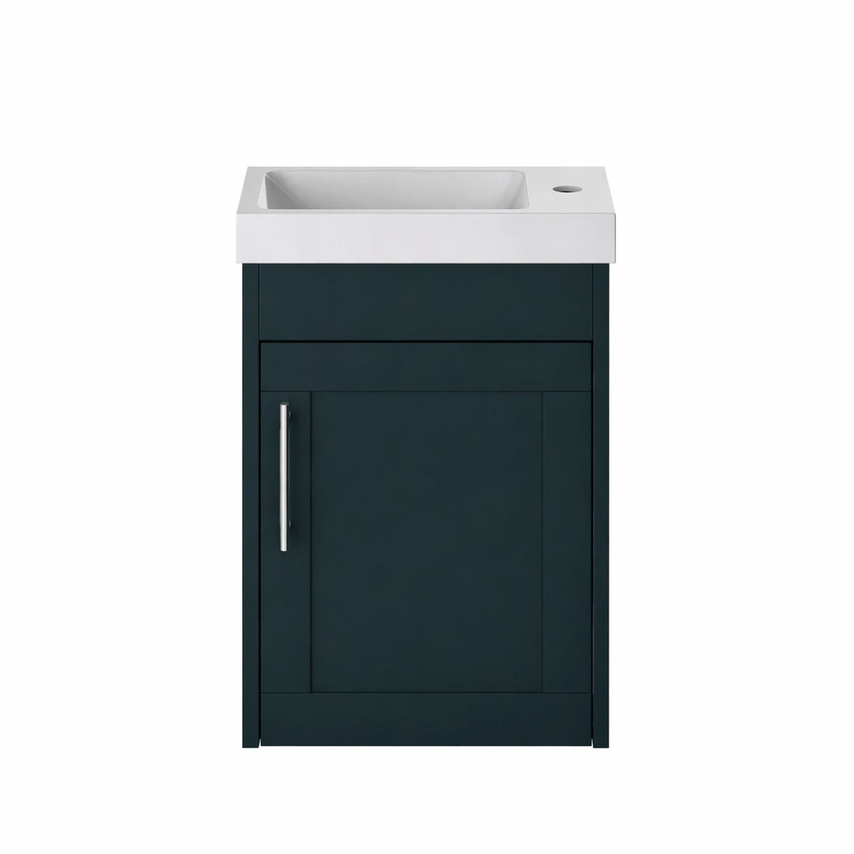 Heritage Cloakroom Unit Midnight Blue Heritage Lynton 400mm Wall Hung Cloakroom Vanity Unit with Basin, Waste and Handle Bundle