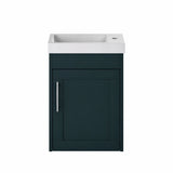 Heritage Cloakroom Unit Midnight Blue Heritage Lynton 400mm Wall Hung Cloakroom Vanity Unit with Basin, Waste and Handle Bundle