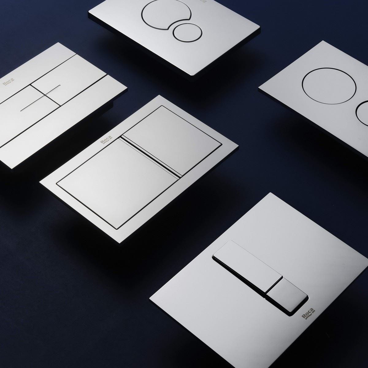 Roca Flush Plate Roca Duplo-S PS4 Flush Plate in Stainless Steel