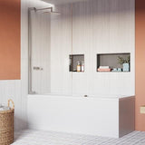 Crosswater Bath Screen Crosswater Asura 8mm Hinged Bath Screen