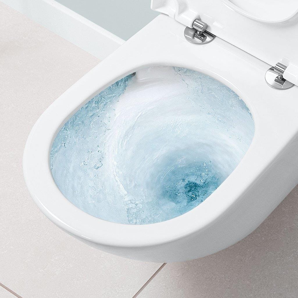 Villeroy & Boch Back to Wall Toilet Villeroy & Boch Architectura Back to Wall Rimless Toilet with TwistFlush and Soft Close Seat