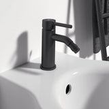 Ideal Standard Bidet Tap Ideal Standard Ceraline Single Lever Bidet Mixer Tap with Metal Pop-Up Waste in Silk Black