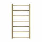 JIS Ladder Rail Brushed Brass / Central Heating JIS Sussex Pevensey Vertical Stainless Steel Heated Towel Rail
