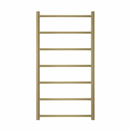JIS Ladder Rail Brushed Brass / Central Heating JIS Sussex Pevensey Vertical Stainless Steel Heated Towel Rail