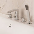 Crosswater 4 Tap Hole Bath Set Crosswater Flow 4 Hole Bath Shower Mixer with Kit in Chrome