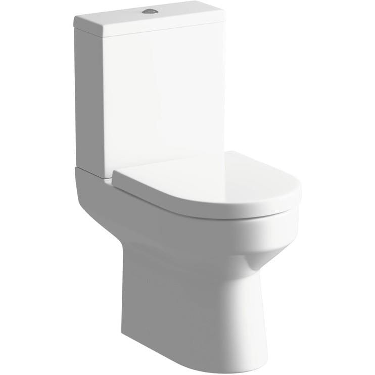 Aquarius Bathrooms Bathroom Suite Aquarius View 450mm Vanity Unit with Basin and Close Coupled Toilet Set in White