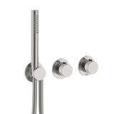 Roca Concealed Shower Set Roca T-Multi Thermostatic Concealed Shower Valve with Rainshower Head, Pencil Handset and Overflow Bath Filler