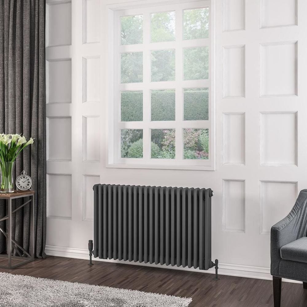 Eastbrook Rivassa Traditional 3 Column Radiator in Matt Anthracite