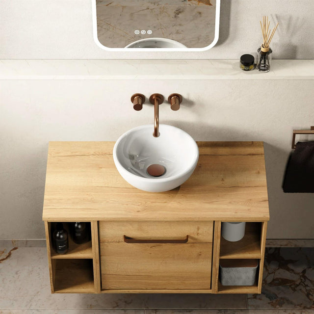 Crosswater Countertop Basin Crosswater Castellon Mini Countertop Basin 350mm in White