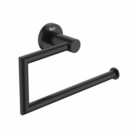 Roca Towel Rails and Rings Matt Black Roca Hotels Round Towel Ring