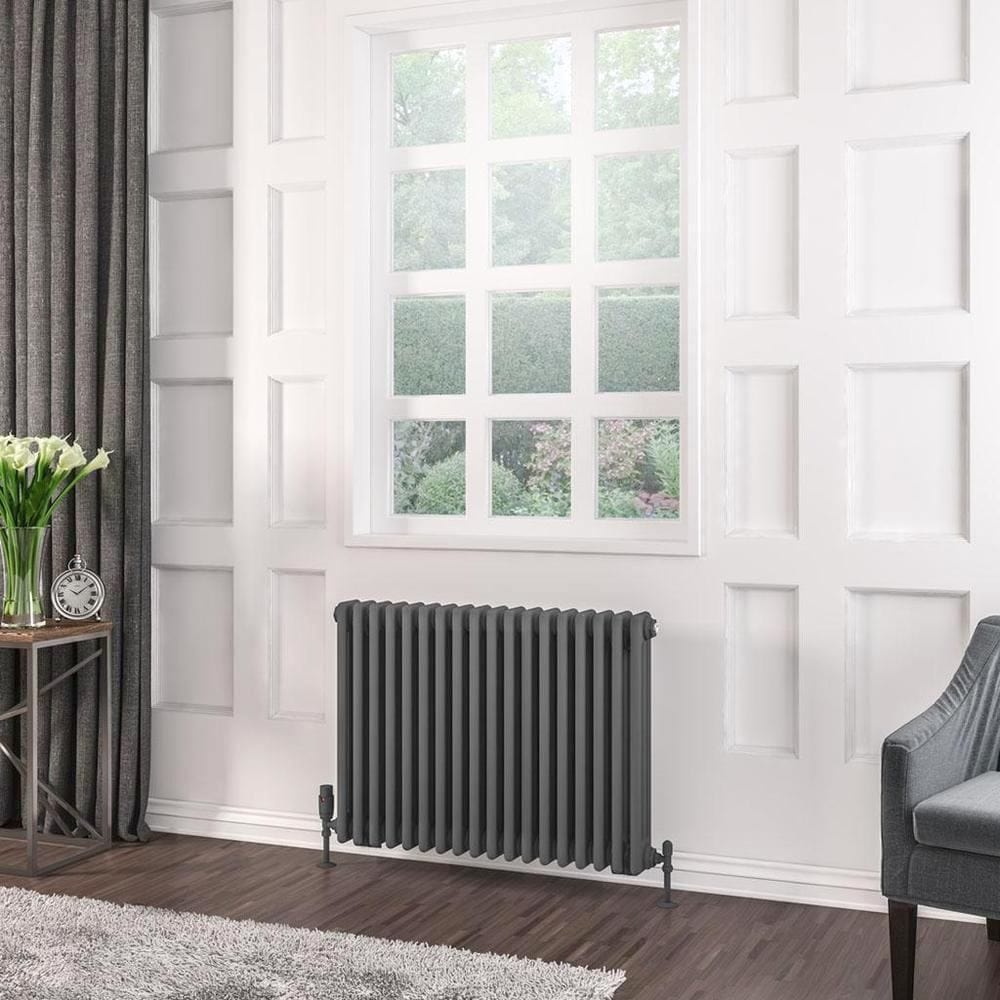 Eastbrook Rivassa Traditional 3 Column Radiator in Matt Anthracite