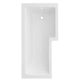 Tissino L-Shaped Shower Bath Tissino Lorenzo Premium Acrylic L-Shaped Shower Bath