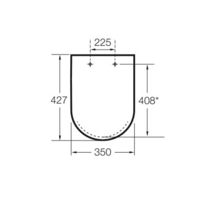 Roca Toilet Seat Roca The Gap Square Compact Soft Close, Quick Release Toilet Seat