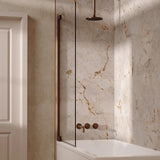 UK Bathroom Store Concealed Shower Set Brushed Bronze / Ceiling Arm / 200mm Crosswater Module Shower Set 3 with Fixed Overhead Shower and Bath Spout