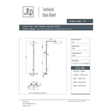 JTP Exposed Shower Set JTP HIX Thermostatic Shower Bar Valve with Adjustable Riser, Shower Head and Handset
