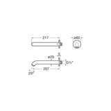 Roca Bath Spout Roca Ona Wall Mounted Bath Spout