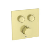 Roca Concealed Shower Set Roca T-3000 Square Switch Thermostatic Concealed Shower Valve with Rainshower Head, Shower Handset and Slide Rail Set