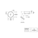 Villeroy & Boch Countertop Basin Villeroy & Boch Architectura Round 450mm Countertop Basin (with Overflow) in Alpin White