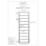 JIS Ladder Rail JIS Sussex Ardingly Vertical Stainless Steel Heated Towel Rail