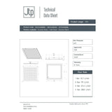 JTP Fixed Shower Head JTP HIX 400mm Square Ceiling Mounted Shower Head