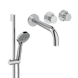 UK Bathroom Store Concealed Shower Set Crosswater Module Shower Set 4 with Riser Rail Kit and Bath Spout