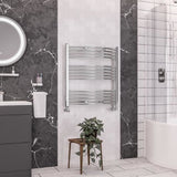 Eastbrook Ladder Rail 800 x 750 / Central Heating Eastbrook Wendover Curved Vertical Heated Towel Rail in Chrome
