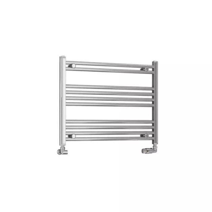 Eastbrook Ladder Rail Eastbrook Wendover Straight Horizontal Heated Towel Rail - 600mm x 750 - Chrome - Electric Only