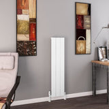 Eastbrook Panel Radiator 1200 x 280 / Central Heating Eastbrook Charlton Vertical Aluminium Designer Radiator in Matt White