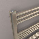 Eastbrook Ladder Rail Eastbrook Wendover Straight Vertical Heated Towel Rail 800 x 600mm in Brushed Brass