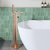 Aquarius Bathrooms Freestanding Bath Filler Brushed Bronze Aquarius Tetra Freestanding Bath Mixer Tap with Pencil Shower Handset
