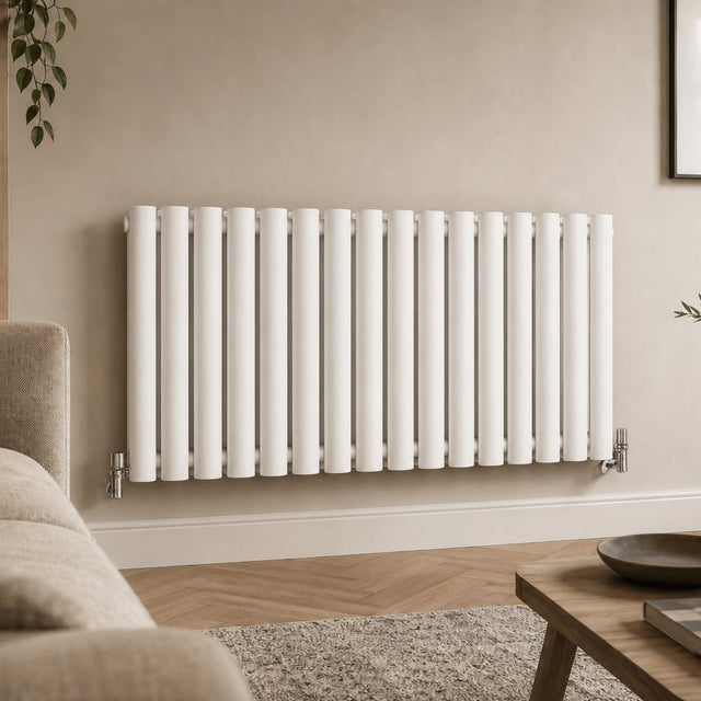 Aquarius Bathrooms Column Radiator 600 x960mm / White Aquarius Athens Horizontal Double Column Radiator