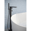 Crosswater Freestanding Bath Filler Matt Black Crosswater Wisp Thermostatic Free Standing Bath Shower Mixer with Kit