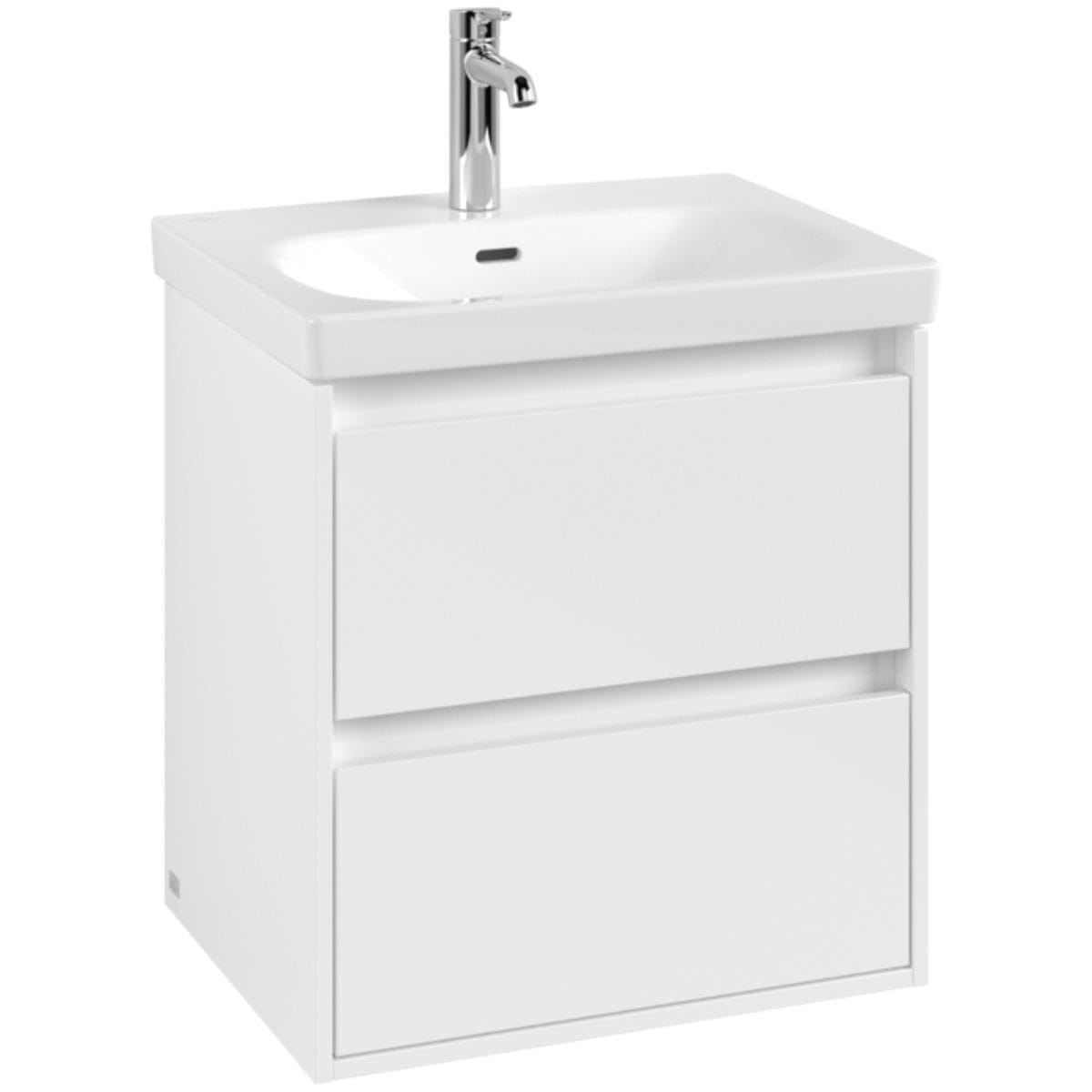 Villeroy & Boch Wall Mounted Vanity Unit Villeroy & Boch Skyla Wall Mounted 600mm Two Drawer Vanity Unit with Basin