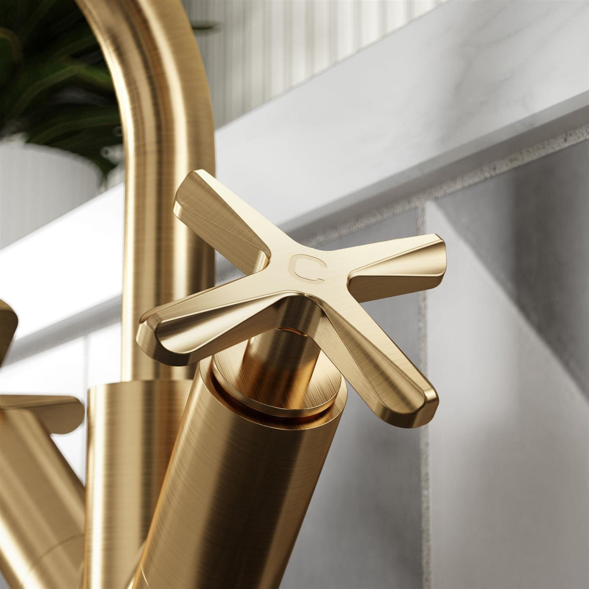 Aquarius Bathrooms Mono Basin Tap Aquarius Clarion Crosshandle Mono Basin Mixer Tap with Push Button Waste