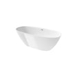 Roca Modern Freestanding Bath 1650 x 750mm Roca Ariane Oval Freestanding Stonex® Oval Bath with Click-Clack Waste