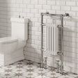 Reina Inset Radiator Reina Oxford Central Heating Traditional Towel Radiator in Chroma/White - 960 x 500mm